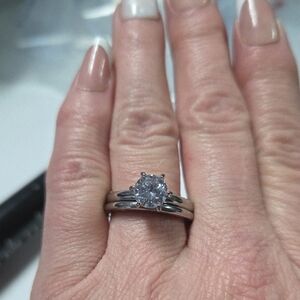 Elegant Silver Women's Wedding Set